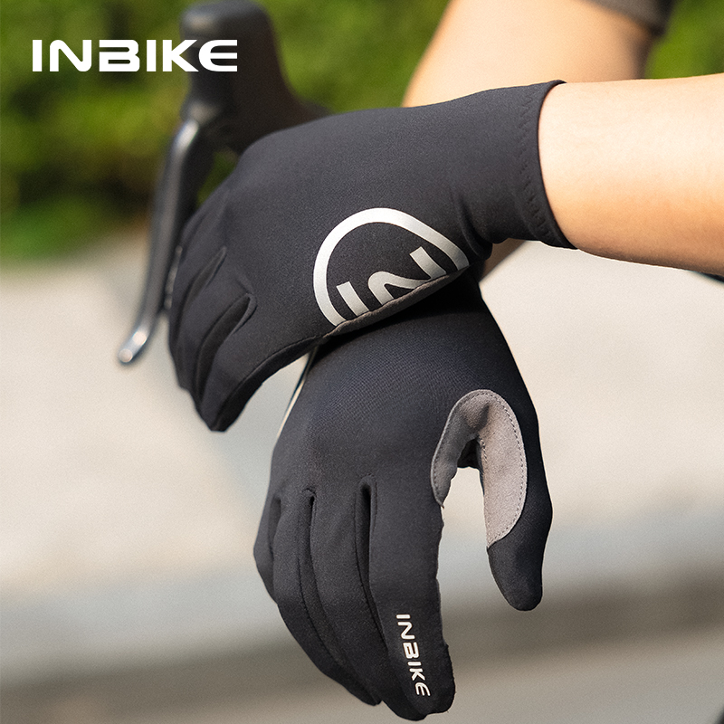 Mountain Biking Gloves Mens - INBIKE Rękawiczki rowerowe MTB z pełnym