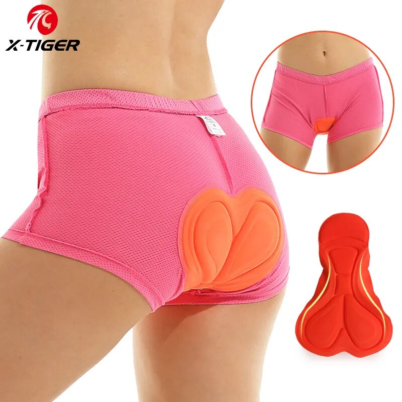Mountain Biking Shorts Women - X-tygrys bielizna rowerowa 3D wyściełane wstrząsoodporne