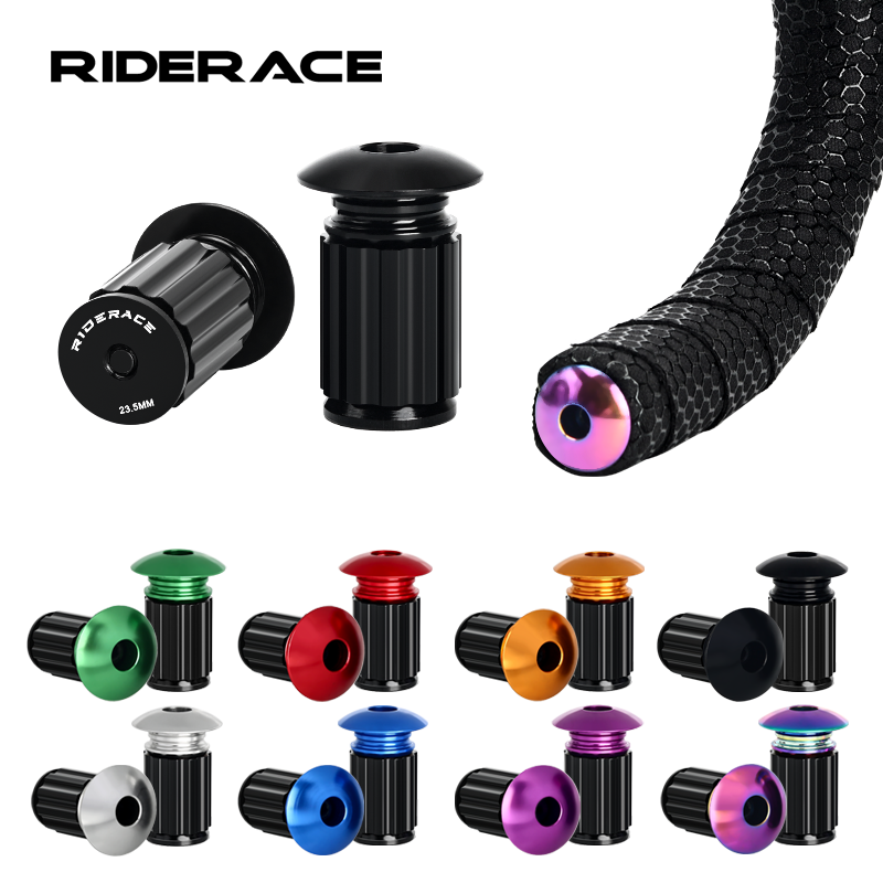 Mountain Biking Hat - RIDERACE kierownica rowerowa zatyczki końcowe stop
