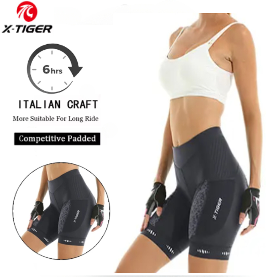 Mountain Biking Shorts Women - X-TIGER Damskie spodenki rowerowe Szosowe spodenki