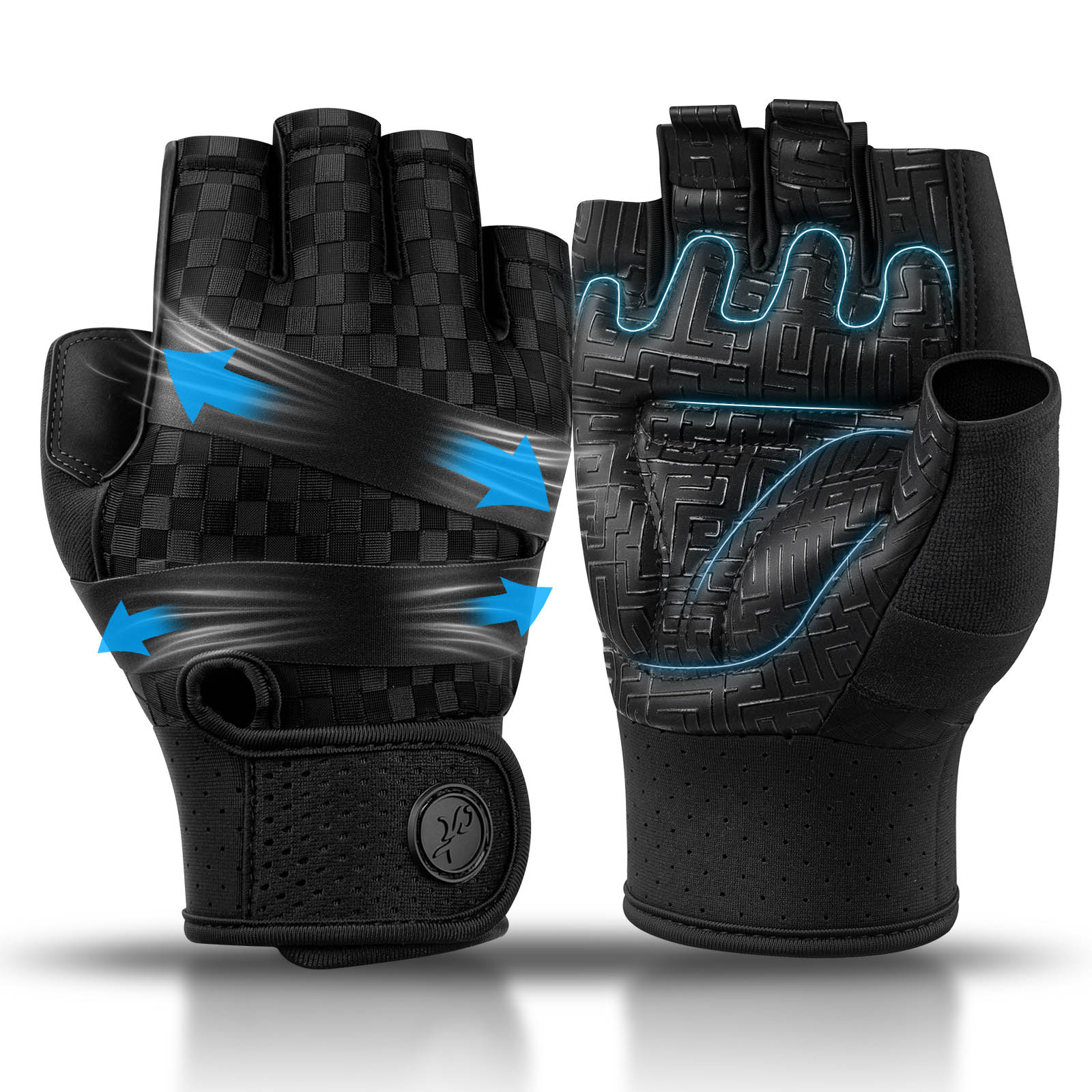 Mountain Biking Gloves Mens - Rękawice gimnastyczne męskie, sportowe, wielofunkcyjne, oddychające,