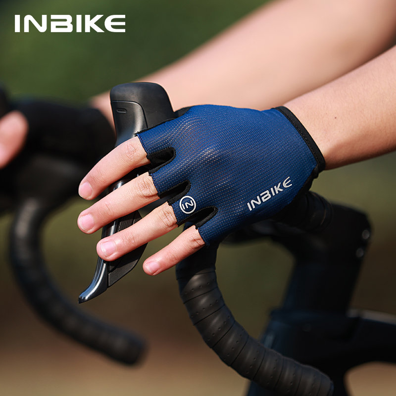 Mountain Biking Gloves Mens - Rękawiczki rowerowe INBIKE z odkrytymi palcami,