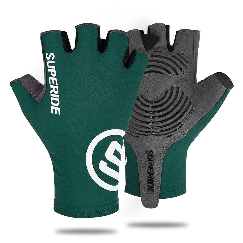 Mountain Biking Gloves Mens - SUPERIDE żelowe rękawiczki rowerowe z półpalcami