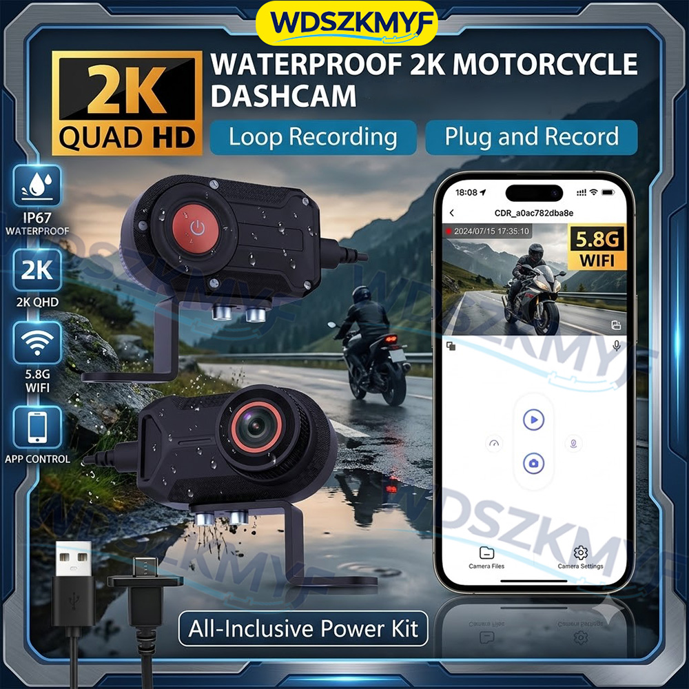 Mountain Biking Helmet - Kamera motocyklowa 2K 30fps DVR do