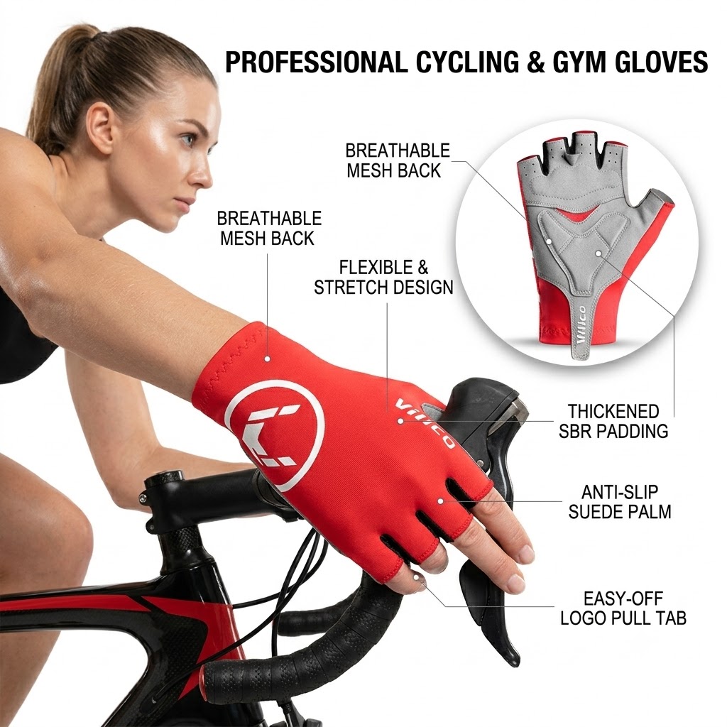 Mountain Biking Gloves Mens - Rękawiczki rowerowe męskie i damskie, półpalcowe,