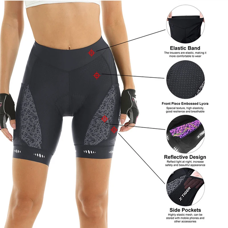 X-TIGER Damskie spodenki rower – Mountain Biking Shorts Women recenzja i cena