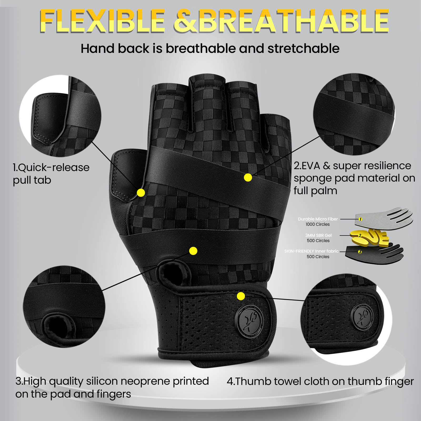 Rękawice gimnastyczne męskie,  – Mountain Biking Gloves Mens recenzja i cena