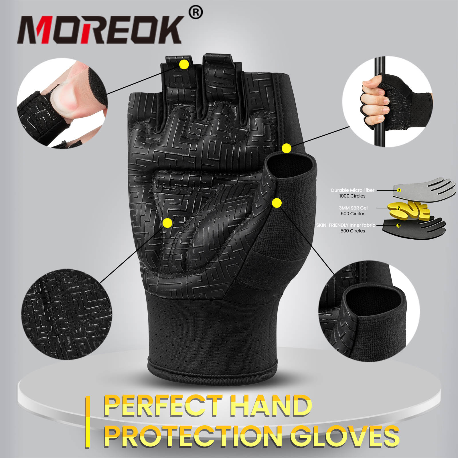 Rękawice gimnastyczne męskie,  – Mountain Biking Gloves Mens recenzja i cena