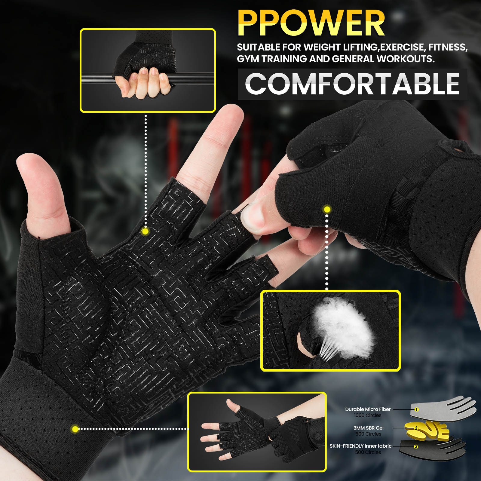 Rękawice gimnastyczne męskie,  – Mountain Biking Gloves Mens recenzja i cena